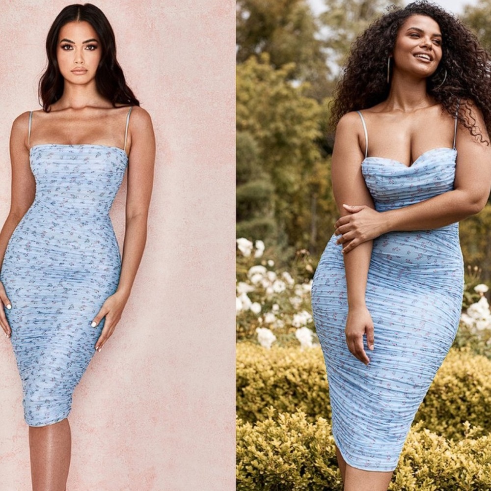 House of CB sirens dress in blue